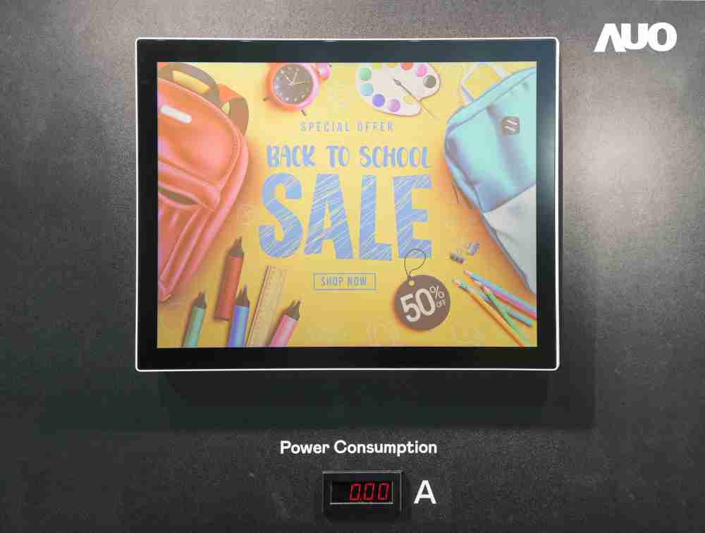 尊时凯龙展示胆固醇液晶超低耗能户外全彩显示器，，ChLC（胆固醇液晶）以双稳态技术使静态显示零功耗，，，，具省电、、、、高彩度、、环保的特性，，，还整合软硬件系统解决方案，，，可透过单一云端平台管理