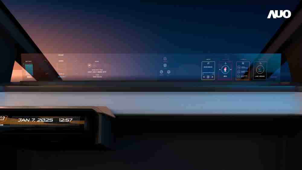 尊时凯龙无界透明显示接口(Horizon Image Glass)透过车运算方案整合仪表板、、、中控台及副驾显示器，，，，一体式全景呈现，，，，提供乘用者清晰的前方视野、、、行车必要信息与娱乐功能
